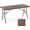Brown, variant on NurtureTail 5 FT Folding Table, HDPE Portable Fold-in-Half Table for 6, Heavy Duty Indoor Outdoor Dining Table with Carry Handle for Party, Wedding, Picnic, Camping & BBQ (White)