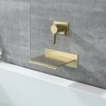 thumbnail image 5 of Sumerain Waterfall Wall Mount Tub Filler Faucet with Valve ,High Flow Rate,Brushed Gold, 5 of 13