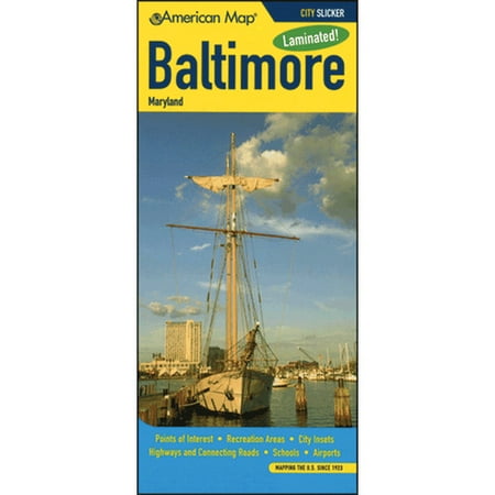 Universal Map Baltimore City Map Laminated Map