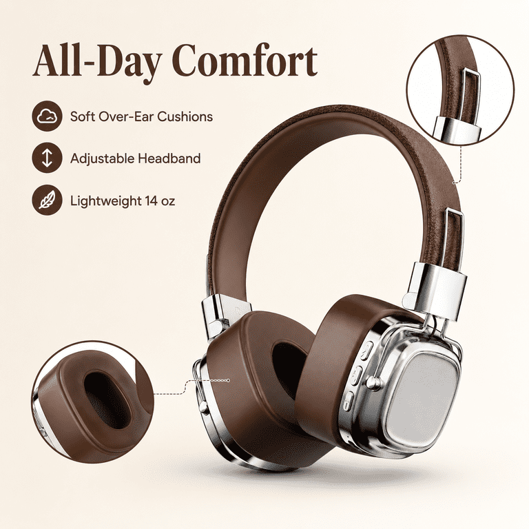 Wireless Bluetooth Over-Ear Headphones with Foldable Design photo 7