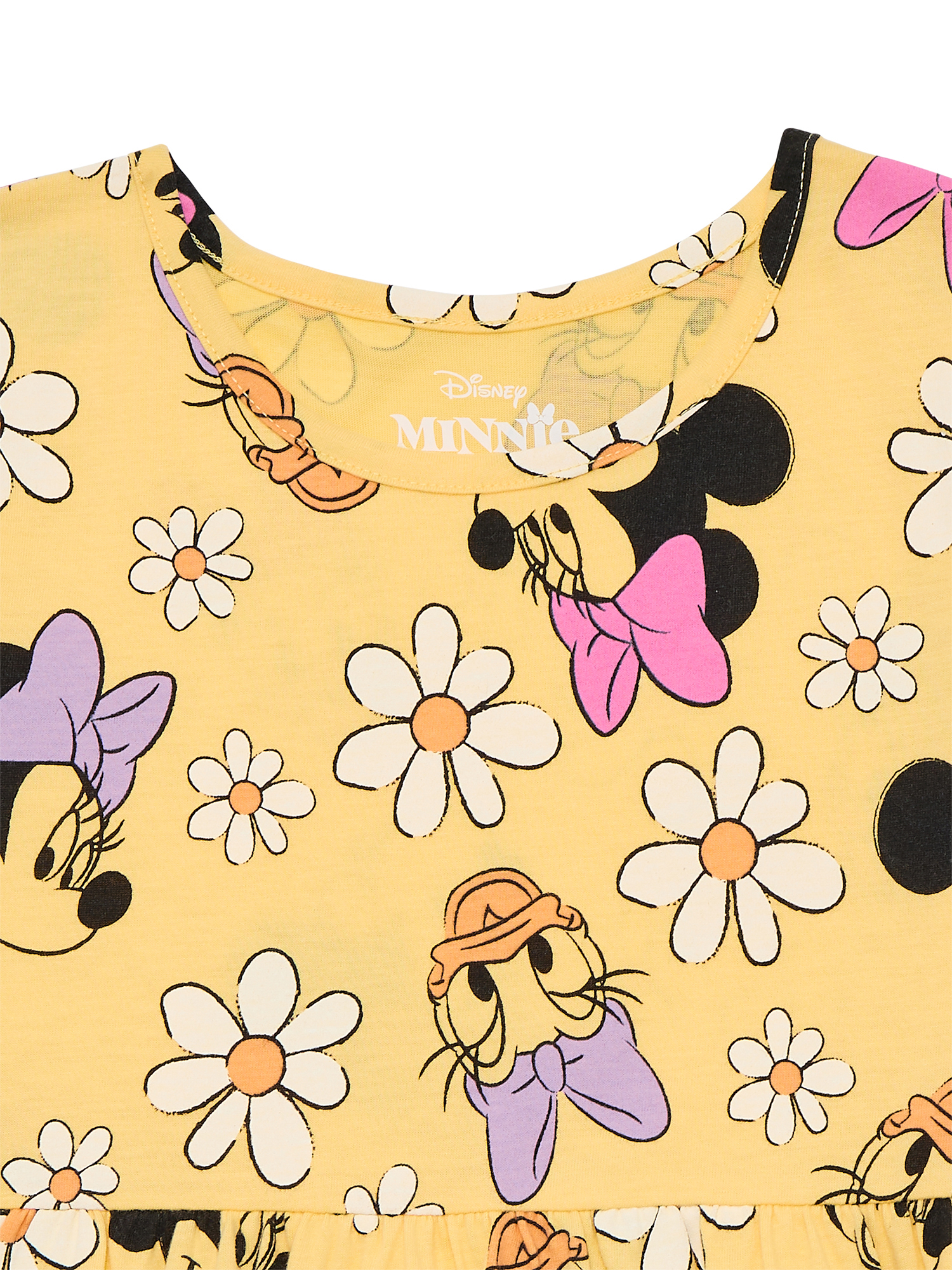 Minnie Mouse Girls Print Dress with Short Sleeves, Sizes 4-12