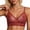 #0562-Red, variant on Women's French Floral Embroidered Wireless Bra, Sheer Mesh Embroidery Trim, Soft Stretch Nylon Fabric, Smooth Demi Cup Lightly Lined for Daily Casual Gift