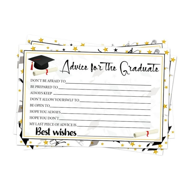 16 tarjetas de graduación, tarjetas de deseos de graduación, tarjetas de felicitación creativas para Oro blanco