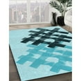 thumbnail image 3 of Ahgly Company Machine Washable Indoor Square Transitional Deep-Sea Green Area Rugs, 8' Square, 3 of 7