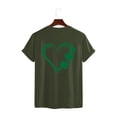 thumbnail image 4 of AherBiu Hauts de la Saint-Patrick pour Femmes Manches Courtes Imprimés Décontractés Basiques, 4 of 7