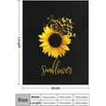 thumbnail image 4 of Sunflower Blanket Butterfly Sunflower Throw Blanket Soft Warm Blankets Lightweight Cozy Flannel Blanke for Bed Couch Sofa 80"x60", 4 of 6