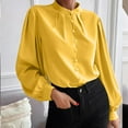 thumbnail image 2 of CEHVOM Fashion Women Solid Color Long Sleeve Comfortable Breathable Shirt Tops Clearance, 2 of 6