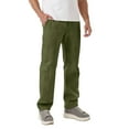 thumbnail image 4 of Mens Casual Fleece Cargo Pants Baggy Straight Leg Sweatpants with Pockets Hiking Trousers, 4 of 4