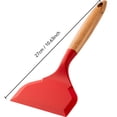 thumbnail image 2 of Deeceymbur Heat Resistant Silicone Spatula with Wooden Handle for Tamagoyaki Omelets Pancakes Burgers Non Stick Cookware Kitchen Tool, 2 of 6