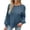 Blue, variant on Vedolay Womens Tops Long Sleeve 2023 Pullover Tee Sweatshirts Blouse GN1,L