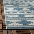 thumbnail image 3 of Safavieh Courtyard Allycia Geometric Indoor/Outdoor Runner Rug, Gray/Teal, 2'3" x 8', 3 of 8