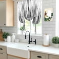 thumbnail image 5 of Black Grey Vintage Balloon Curtains 63 Inch Length for Living Room/Bedroom, Retro Abstract Art Rod Pocket Privacy Door Curtains Decorative Tie Up Shade for Window 52"x63", 5 of 8