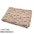 thumbnail image 5 of Nature Floor Pillow Lounger Cover, Butterflies Flowers Shamrocks Vibrant Botanical Inspirational Print, Nap Mat Printed Fabric Case for 5 Pillows, 88" x 27", Lime Green Pale Pink, by Ambesonne, 5 of 5