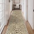 thumbnail image 3 of KUETH 2.5x10 Leopard Runner Rug Machine Washable, Kitchen Runner Rug for Floor and Hallway, Non Slip Flat Pile Area Rug with Rubber Backing for Entryway Bathroom Bedroom Laundry, 3 of 9