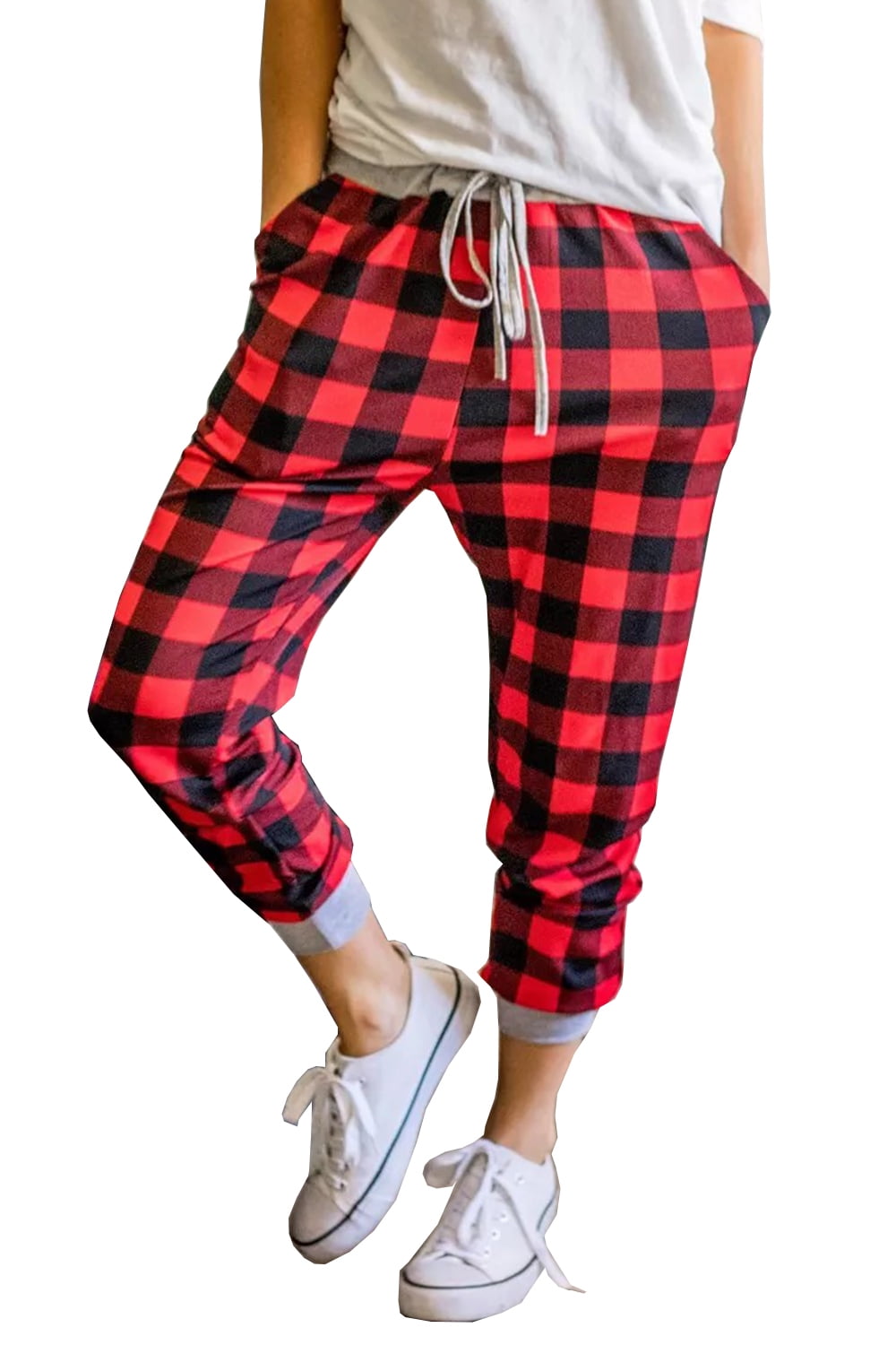 SySea - Womens Plaid Pajama Pants Casual Home Pants - Walmart.com ...