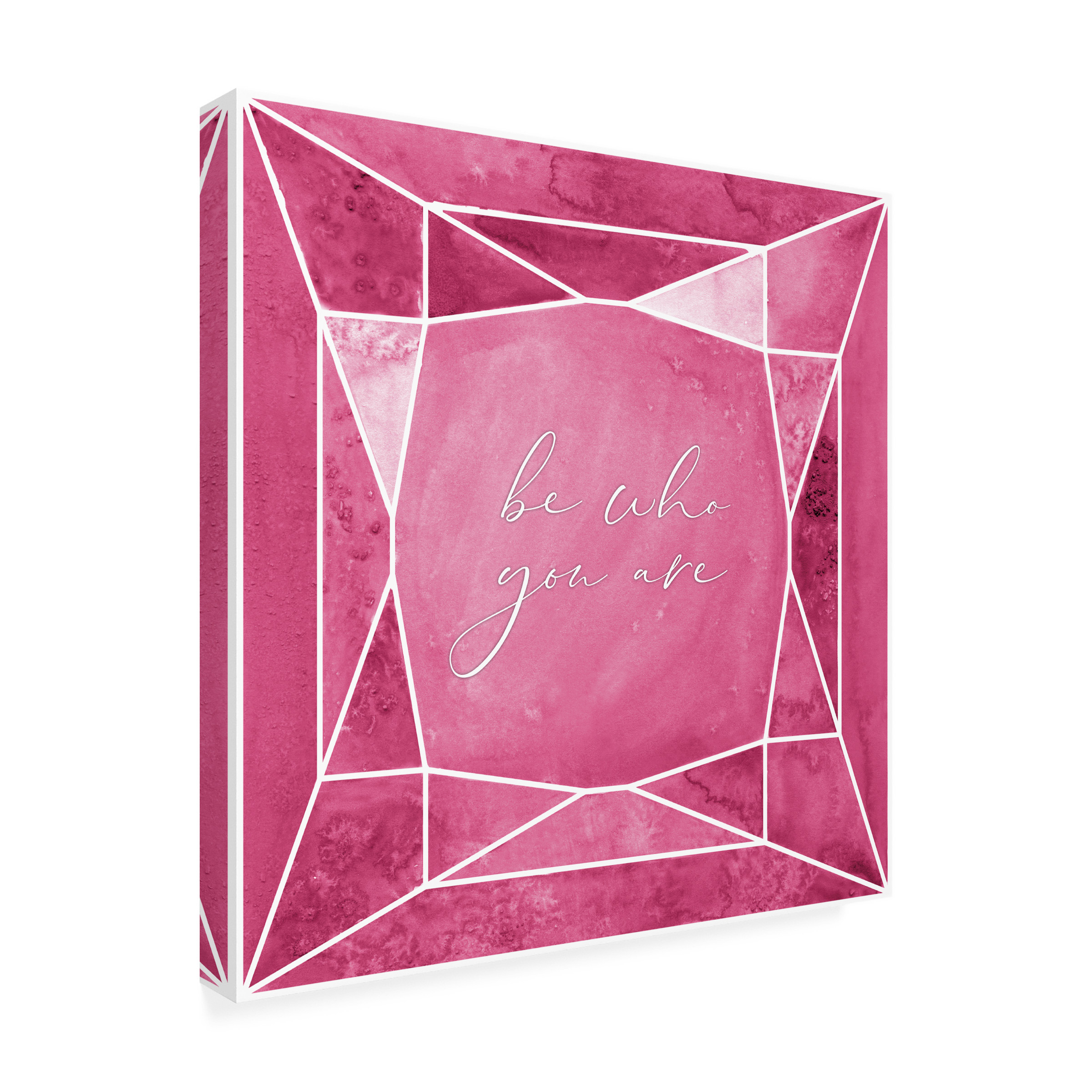 Rosana Laiz Blursbyai 'Be who you are gem raspberry pink' Canvas Art