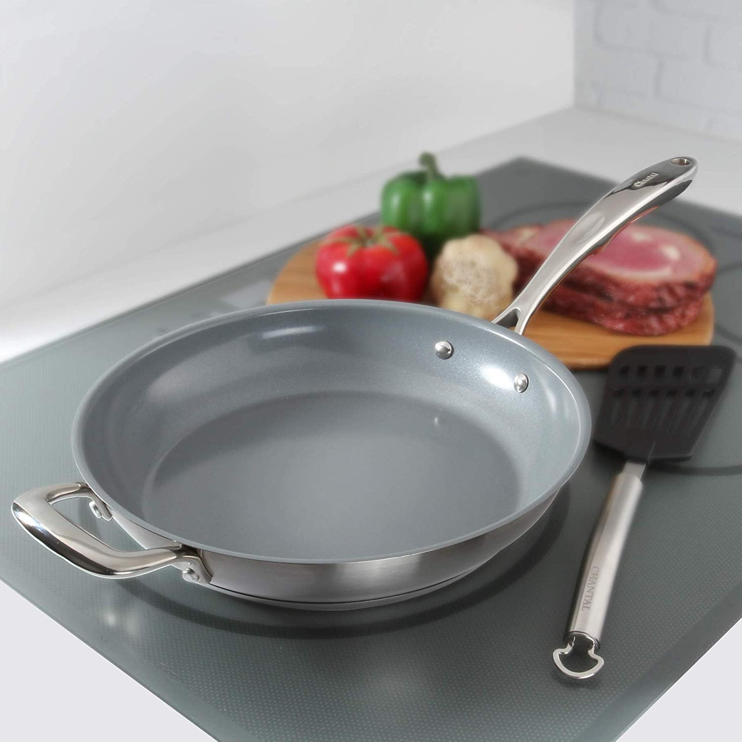 Chantal Induction 21 Steel Fry Pan, 12.5 inch, Ceramic Nonstick