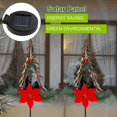 thumbnail image 3 of MAGGIFT 2 Pack Christmas Lighted Solar Stake Lights, Solar Powered LED Xmas Nativity Scene Metal Stake with Poinsettia, Outdoor Decorations Light Up Pathway Lights, Garden Stakes Yard Lawn Ornament, 3 of 7