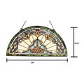 thumbnail image 2 of CHLOE Norene Tiffany-Style Victorian Stained-Glass Window Panel 12.5" Height, 2 of 4