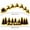 B# Reindeer, Santa & Forest(59.1in & 35.43in), variant on Christmas Reindeer Press On Illuminated Wooden Wall Decor Light Set, Santa Sleigh & Forest Village Silhouette With Remote Control, 59.1in & 35.43in Christmas Wall Hanging Ornament for Home Decor