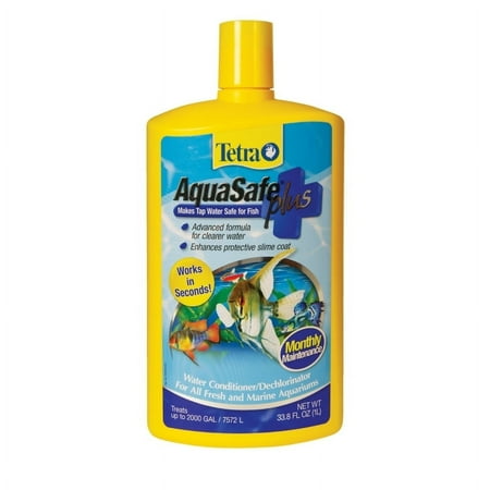 UPC: 0046798161639 | Tetra AquaSafe Plus Aquarium Water Conditioner & Dechlorinator 33.8 oz