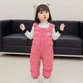 thumbnail image 4 of Usaibhir Toddler Unisex Winter Snow Pants Down Puffer Warm Overall Windproof Fleece Lined Jumpsuit 1-4T, 4 of 7