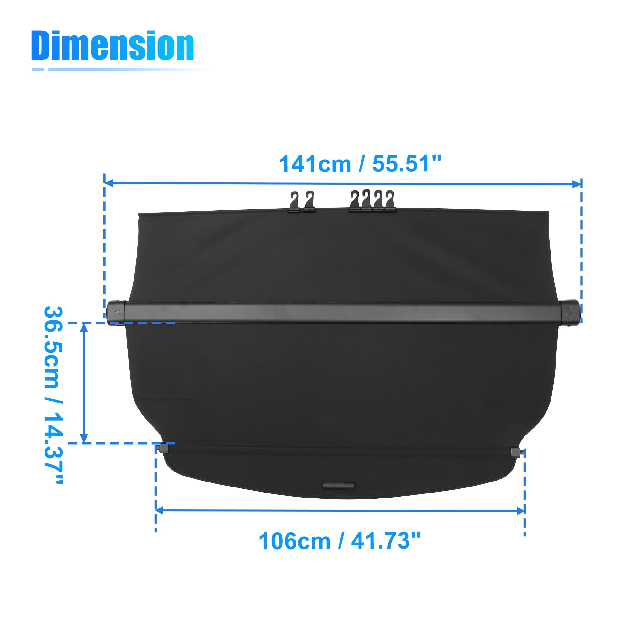 Unique Bargains Cargo Cover Rear Trunk Shield Shade Fit for Honda CRV 2007-2011 Black
