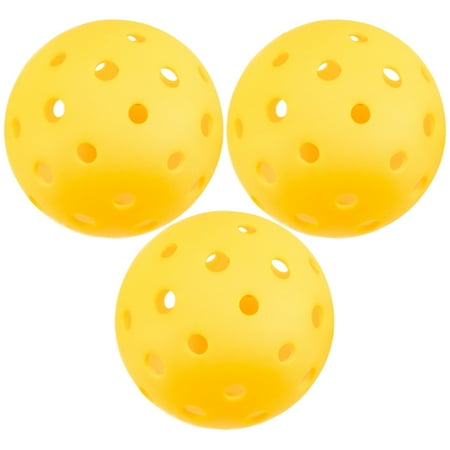 Set of 3 Pickleballs, Standard Size (40 Hole Pattern), Outdoor Polymer Balls