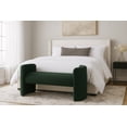 thumbnail image 2 of Meridian Furniture Peyton Green Boucle Fabric Bench, 2 of 5