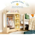 thumbnail image 6 of Curipeer Kids Dress up Storage with Mirror,Armoire Wardrobe Closet for Kids Room,Natural Wood Color, 6 of 9