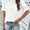 White, variant on MORTTIC Women's Elegant Ruffle Detail Blouse Short Sleeve Round Neck Top for Summer, Perfect for Office, Casual Outings, and Elegant Daily Wear