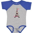 thumbnail image 3 of Inktastic Eiffel Tower in Paris with Flowers and Pink Banner Boys or Girls Baby Bodysuit, 3 of 5
