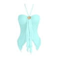 thumbnail image 5 of CUSTG Women Solid Color Camis Sleeveless Summer Halter Neck Tank Tops Lightweight Tank With Unique Strap Design Casual Sleeveless Blouse For Warm Weather Relaxed Fit Female Shirts, 5 of 5