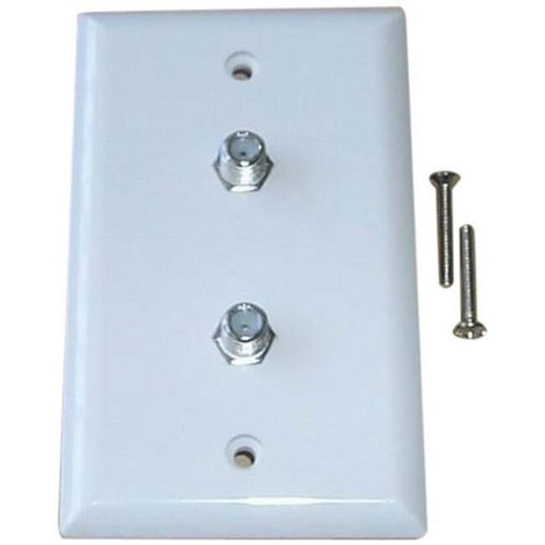 Dual White Coaxial Wall Plate