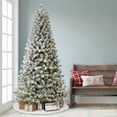 thumbnail image 4 of Pre-Lit 7.5' Flocked Virginia Pine Artificial Christmas Tree with 400 Color-Select LED Lights, Green, 4 of 5