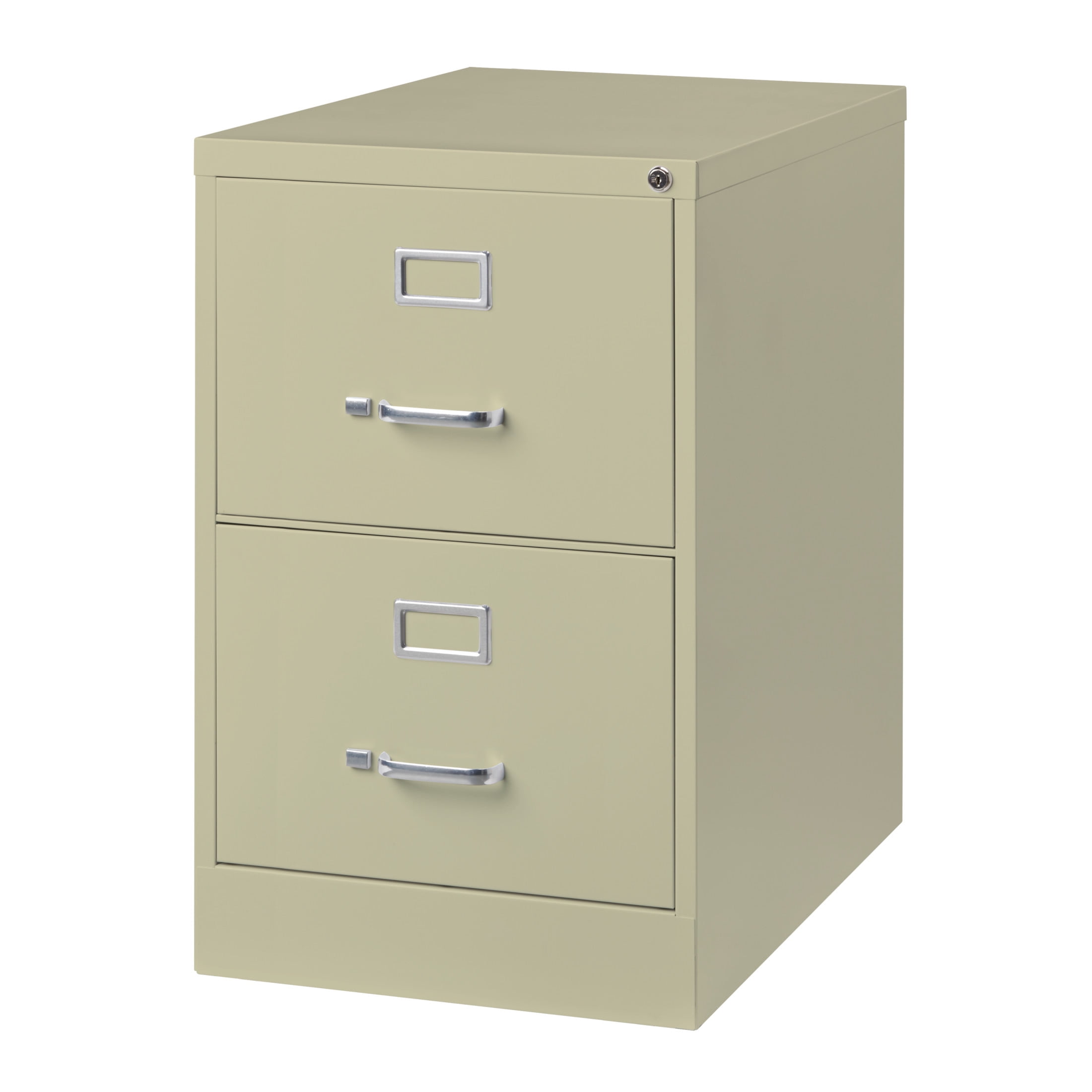 Hirsh 26.5" Deep 2 Drawer Legal Width Metal Vertical File Cabinet, Commercial Grade, Putty
