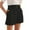 Black, variant on WILLBEST Womens Shorts 5 Inch Inseam Loose Fit Womens Summer Casual High Waist Shorts Solid Color Elastic Buckle Zipper Casual Shorts