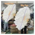 thumbnail image 5 of Handheld Feather Fan 100CM 130CM Feathers for Carnival Stage Performance Belly Dance 13 Bone Crafts Fanv, 5 of 6