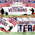 thumbnail image 5 of Memorial Day Banner, Happy Veterans Day Decorations, Memorial Day Decorations for Office, Thank You Veterans Banner Memorial Day 4th of July Veterans Day Patriotic Decorations tineit,8x6 ft, 5 of 6