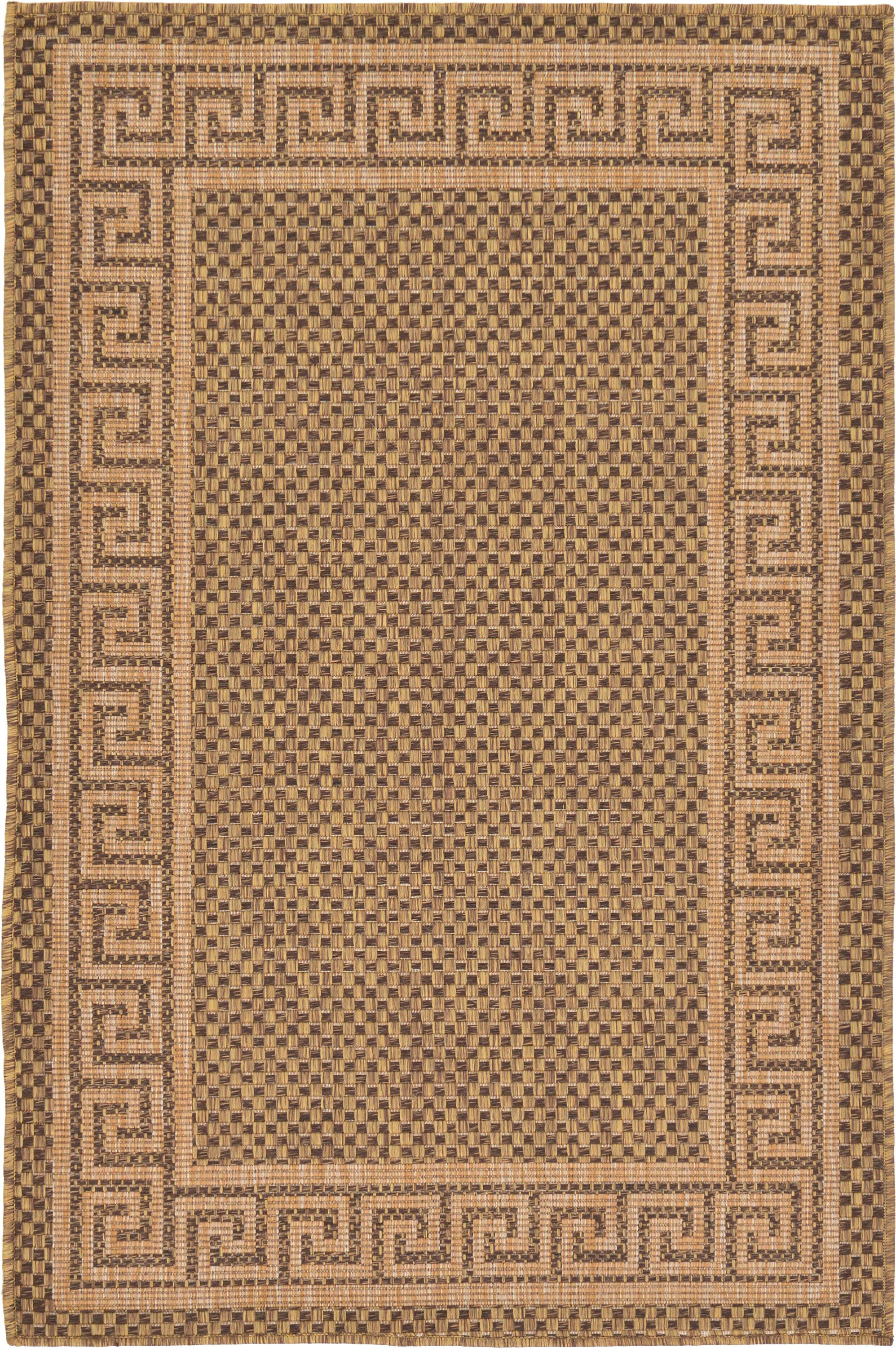 Unique Loom Greek Key Outdoor Contemporary Geometric Area Rug or Runner