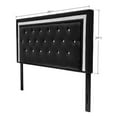 thumbnail image 4 of Best Master Faux Leather Full/Queen Headboard Tufted Crystal Rhinestone in Black, 4 of 5