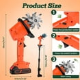 thumbnail image 6 of 21V Cordless Tiller for Gardening, 360 RPM Electric Garden Tiller, 2-in-1 Powered Mini Cultivator with 2×2.0Ah Batteries & Charger, 5" Tilling Width, 4" Depth, for Lawn/Soil Cultivation, 6 of 6