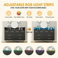 thumbnail image 2 of 8 Drawers Mdf+Pb+Iron Side Cabinet With Light And Socket 124.6*42.4*90Cm, 2 of 8