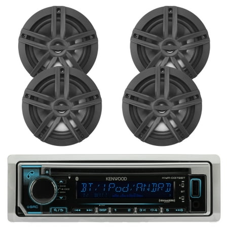 Kenwood Cd Players For Cars New Kenwood Outdoor Marine Boat /Car ATV AM/FM Radio CD/MP3 USB iPod iPhone Pandora Stereo Player with 4 New 6.5