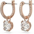 thumbnail image 2 of Swarovski Constella Pierced Drop Earrings, White Swarovski Crystals on a Rose Gold-Tone Finish Setting, Part of the Swarovski Constella Collection, 2 of 5