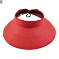 thumbnail image 3 of Cheers.US Women Sun Visors Foldable Straw Hats Summer Beach Packable Hat Floppy Wide Brim Cap Deep Style, Adjustable Size, 3 of 3