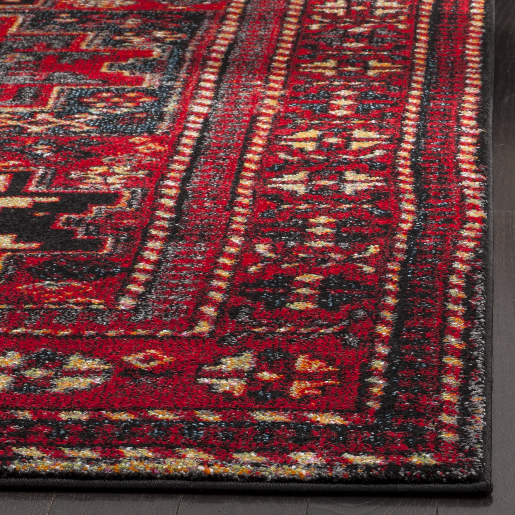 SAFAVIEH Vintage Hamadan Edin Traditional Area Rug, Red/Multi, 10'6" x 14'