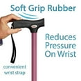 thumbnail image 2 of Carex Soft Grip Cane, Soft Pink, 2 of 2