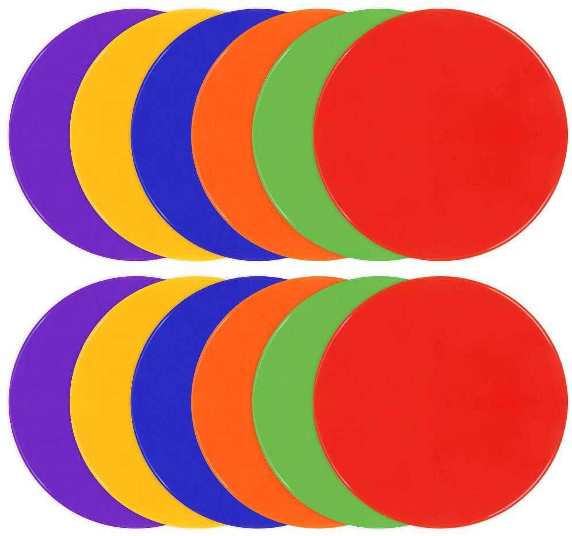 10 Cônes Plats Numérotés Jwthee – 9 Pouces – PVC Antidérapant – Entraînement Football, Basket, Agilité