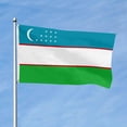thumbnail image 2 of Aihccy Uzbekistan, Patriotic Flag with Brass Grommets Size - 3x5Ft, 2 of 3